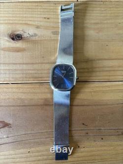 Broken Seiko Creditor Watch Blue Dial Octagon Square
