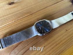 Broken Seiko Creditor Watch Blue Dial Octagon Square