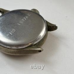 Broken VINTAGE WWII PERIOD MEN'S BUREN MILITARY WRISTWATCH 30mm RARE For Parts