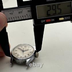 Broken VINTAGE WWII PERIOD MEN'S BUREN MILITARY WRISTWATCH 30mm RARE For Parts
