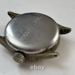 Broken VINTAGE WWII PERIOD MEN'S BUREN MILITARY WRISTWATCH 30mm RARE For Parts