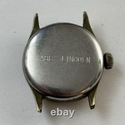 Broken VINTAGE WWII PERIOD MEN'S BUREN MILITARY WRISTWATCH 30mm RARE For Parts