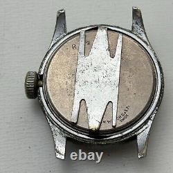 Broken VINTAGE WWII PERIOD MEN'S BUREN MILITARY WRISTWATCH 30mm RARE For Parts
