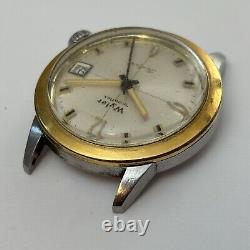 Broken Vintage Wyler Incaflex Tri Sport Two Tone Date Stainless Steel 35mm