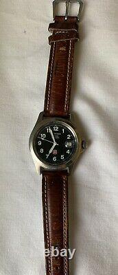 Bucherer Swiss Military Watch Men's Silver Tone Date For Parts
