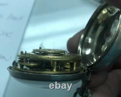 Bullingford Liverpool Silver Fusee Pocket Watch Grams 18s Not Working Rare 1819