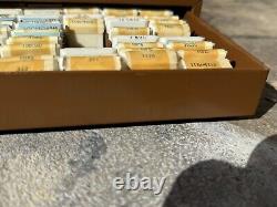 Bulova Automatic Watch Standardized Parts Cabinet Drawer with Parts Driving Vtg