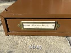 Bulova Automatic Watch Standardized Parts Cabinet Drawer with Parts Stems Crowns