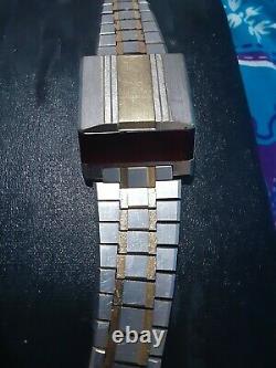 Bulova Computron LED Quartz 1977 Vintage Watch see pics for parts