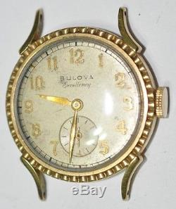 Bulova Excellency Wrist Watch 21j Cal 10bm 10k Gf Runs For Parts/repairs #w841