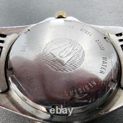 Bulova Oceanograph Automatic Watch Men 37mm Black Dial Two Tone 9243901 ETA PART