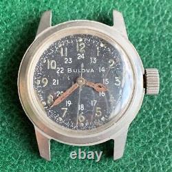 Bulova Type MIL-W-3818A US Military Wristwatch Project Runs PARTS / REPAIR