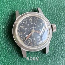 Bulova Type MIL-W-3818A US Military Wristwatch Project Runs PARTS / REPAIR