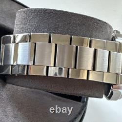 Bulova Wilton Men's Quartz Silver-Tone Blue Dial Watch 41MM 96B386 NOT WORKING