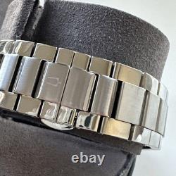 Bulova Wilton Men's Quartz Silver-Tone Blue Dial Watch 41MM 96B386 NOT WORKING