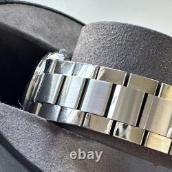 Bulova Wilton Men's Quartz Silver-Tone Blue Dial Watch 41MM 96B386 NOT WORKING