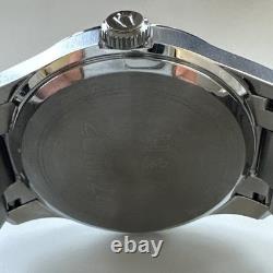 Bulova Wilton Men's Quartz Silver-Tone Blue Dial Watch 41MM 96B386 NOT WORKING