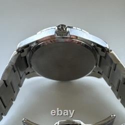 Bulova Wilton Men's Quartz Silver-Tone Blue Dial Watch 41MM 96B386 NOT WORKING