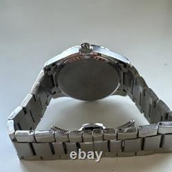 Bulova Wilton Men's Quartz Silver-Tone Blue Dial Watch 41MM 96B386 NOT WORKING