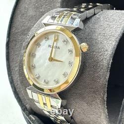 Bulova Women's Classic Quartz Diamond Silver Watch 24 MM 98P202 DOES NOT WORK