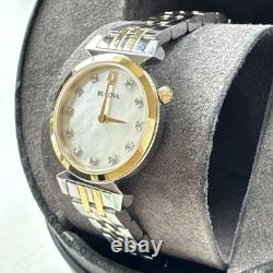 Bulova Women's Classic Quartz Diamond Silver Watch 24 MM 98P202 DOES NOT WORK