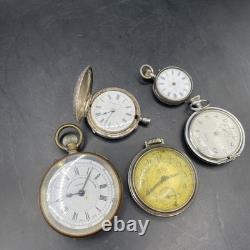 Bundle Of Vintage / Antique Pocket Watches Job Lot FOR PARTS Silver, 925, 935