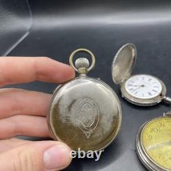 Bundle Of Vintage / Antique Pocket Watches Job Lot FOR PARTS Silver, 925, 935