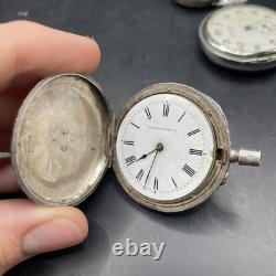 Bundle Of Vintage / Antique Pocket Watches Job Lot FOR PARTS Silver, 925, 935