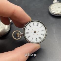 Bundle Of Vintage / Antique Pocket Watches Job Lot FOR PARTS Silver, 925, 935