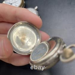 Bundle Of Vintage / Antique Pocket Watches Job Lot FOR PARTS Silver, 925, 935