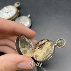Bundle Of Vintage / Antique Pocket Watches Job Lot FOR PARTS Silver, 925, 935