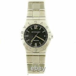 Bvlgari Lc35s Black Dial Auto Stainless Steel 35mm Mens Watch For Parts/repairs