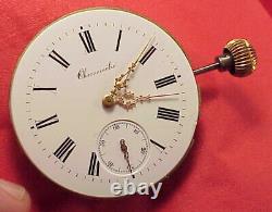 CHRONOMETRE SWISS 45MM Pivoted Detent Helical Hairspring Pocket Watch Movement