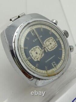 CIMIER Chronograph Manual Winding Vintage Swiss Men's Watch For Parts