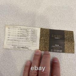 CITIZEN EXCEED Gold 18k Quartz Men's Watch Square Boxed Analog For parts as is