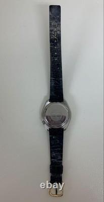 CITIZEN Hisonic Tuning Fork Watch 3720-375014-Y Silver Dial Black Not Working