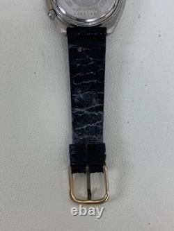 CITIZEN Hisonic Tuning Fork Watch 3720-375014-Y Silver Dial Black Not Working