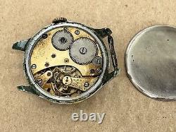 CYMA SWISS MADE WATCH NO WORK FOR PARTS MEN MILITARY 40mm