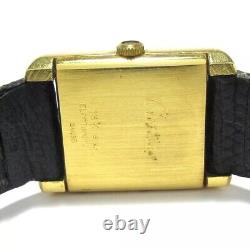 Cartier Pre Must de Tank 15705 Black Women's Wrist Watch (Broken Crown)