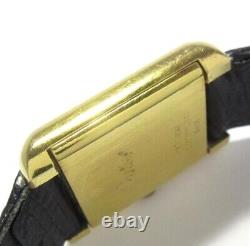 Cartier Pre Must de Tank 15705 Black Women's Wrist Watch (Broken Crown)