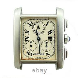 Cartier Tank Francaise 2303 Stainless Steel 28mm Watch Head For Parts Or Repairs