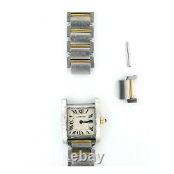 Cartier Tank Francaise 2384 2-tone Gold+s. S. Ladies Watch As Is For Parts/repair