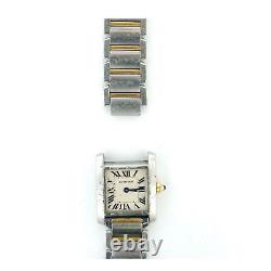 Cartier Tank Francaise 2384 2-tone Gold+s. S. Ladies Watch As Is Parts/repairs