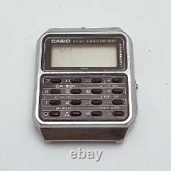 Casio 437 CA-50 Lithium Calculator Chronograph Alarm Vintage Watch For Parts