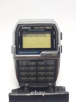Casio Data Bank 150 DBM-150 Calculator Digital Vintage Quartz Watch For Parts