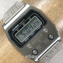 Casio Men 52QS-14 Silver Expansion Quartz Digital For Watch Parts Or Repair Only