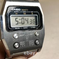 Casio Men 52QS-14 Silver Expansion Quartz Digital For Watch Parts Or Repair Only