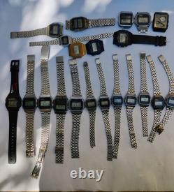Casio Watches Lot (38pcs)-Japan Made-21 Working+17 Non-Working-Vintage For parts