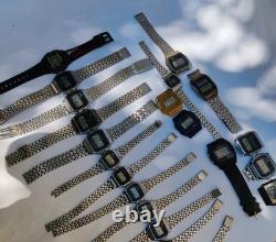 Casio Watches Lot (38pcs)-Japan Made-21 Working+17 Non-Working-Vintage For parts