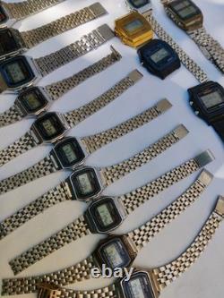 Casio Watches Lot (38pcs)-Japan Made-21 Working+17 Non-Working-Vintage For parts
